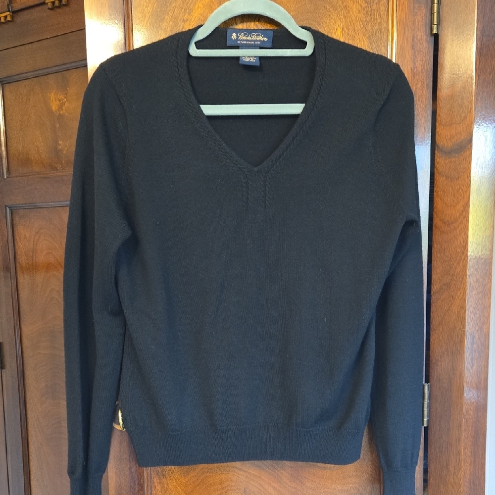 Brooks Brothers Black Sweater, Size: Medium